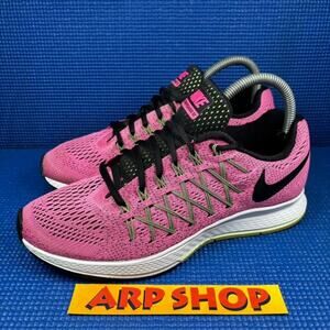 🔴 Nike Air Zoom Pegasus 32 Women Size 7.5 Pink Black Athletic Shoes 749345-600